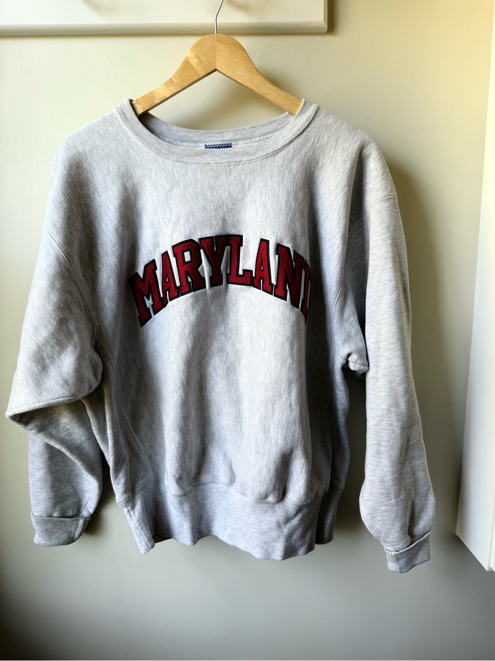 CHAMPION University Maryland Reverse Weave Heavyweight Collegiate Sweatshirt L
